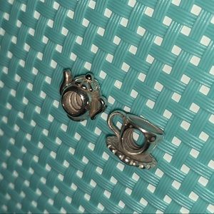 Authentic Pandora retired, two-tone tea pot and cup